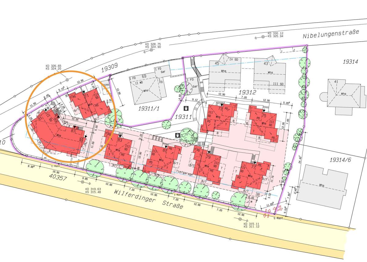 Lageplan, Nibelungenstrasse 2